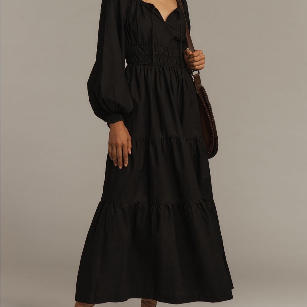 NEW! Anthropologie SOMERSET Maxi Dress- Puff Sleeve Edition- LARGE